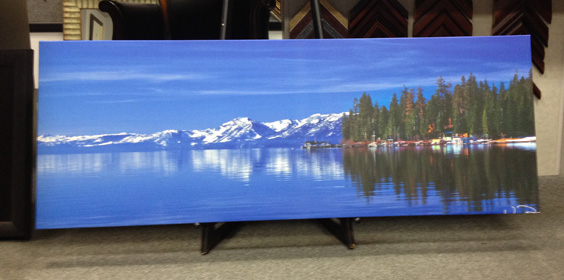 Large scale canvas framing