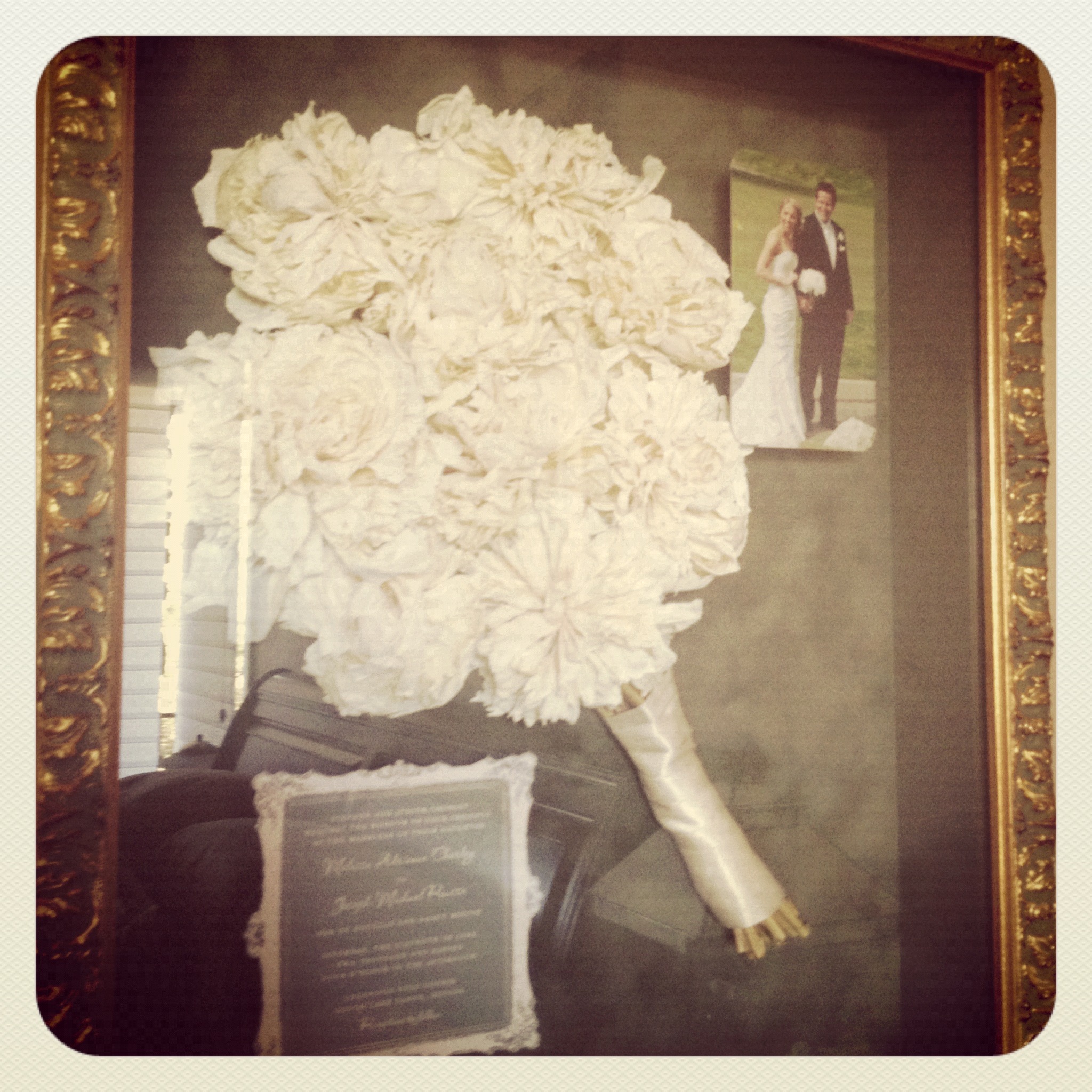 Wedding photo memories framed